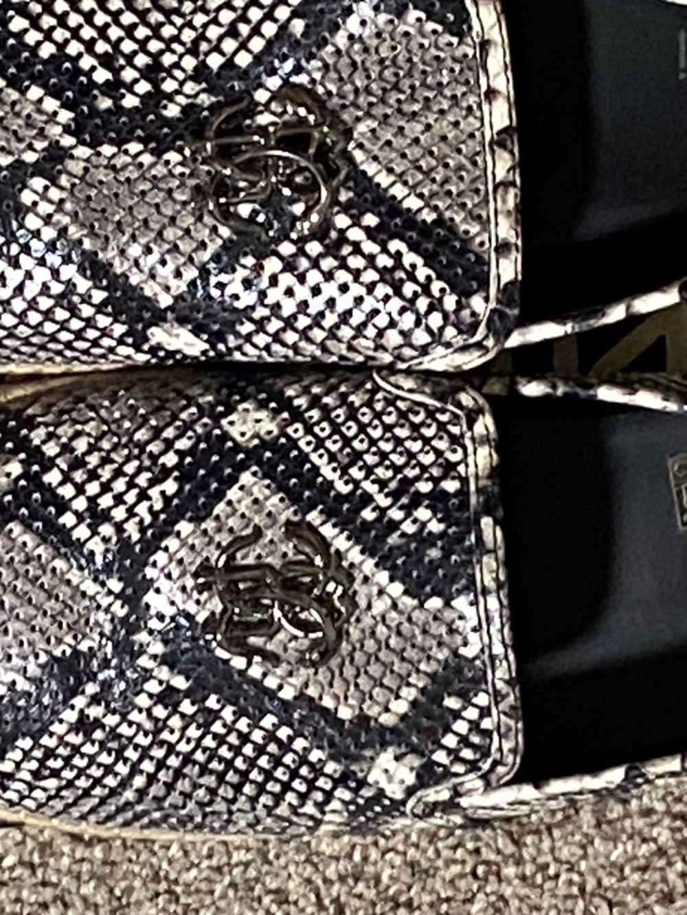 Roberto Cavalli snake skin loafers